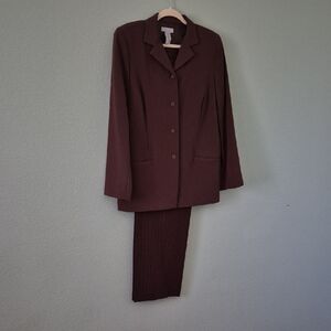 Brown Two-Piece Suit Set